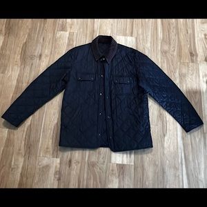 Barbour Quilted Navy Blue Large Jacket Excellent Condition